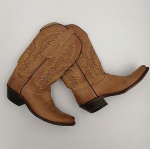 Vintage Old West Leather Western Boots 6.5